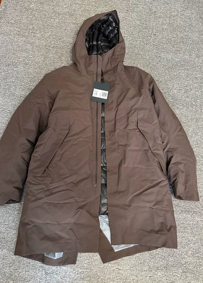 veillance monitor down jacket in brown