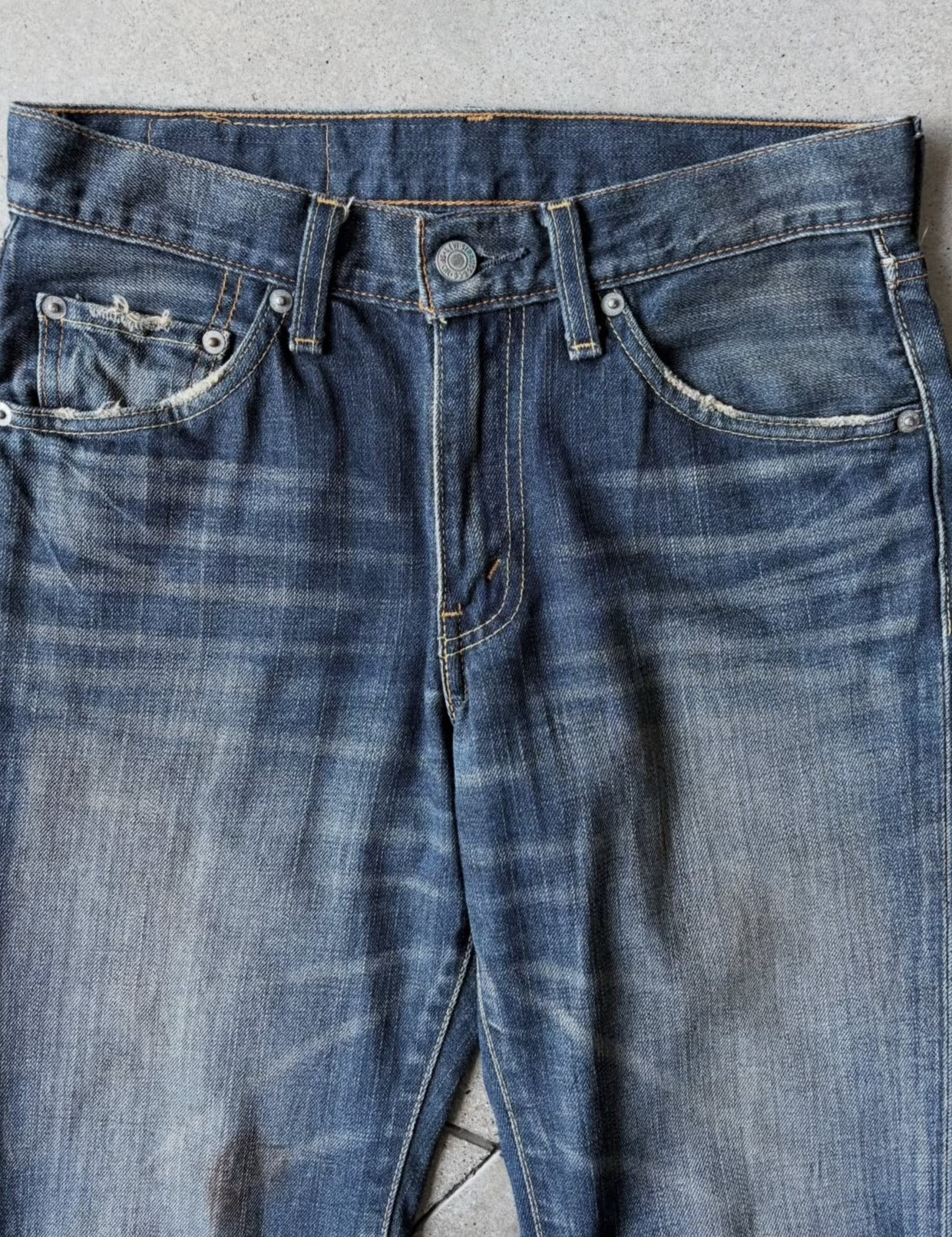 Vintage Levis 517 Indigo Faded Denim Pants