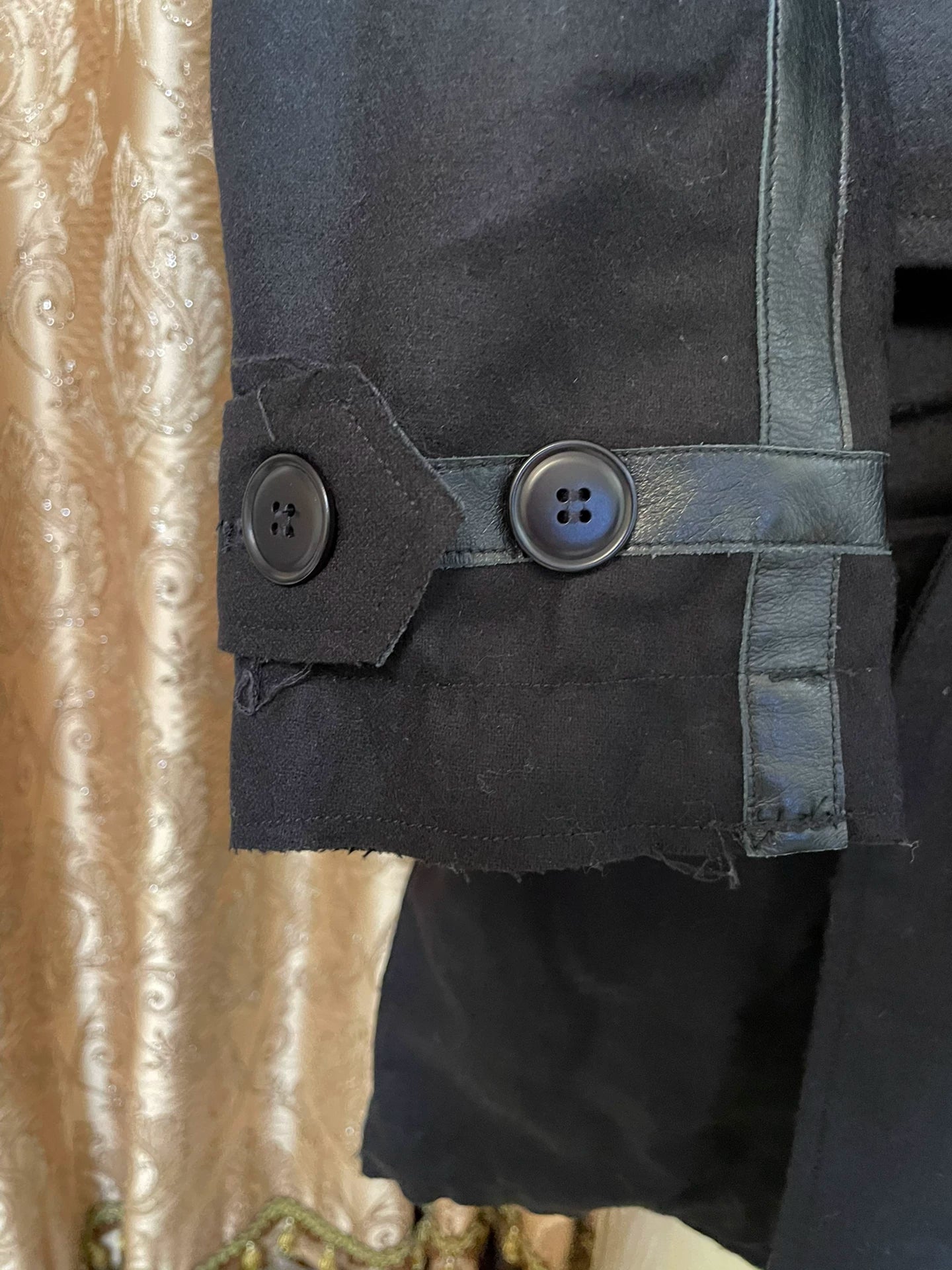 long cotton coat with removable lining