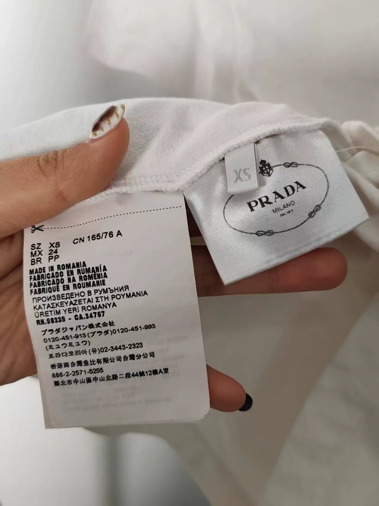 Genuine Prada Triangle Logo Short Sleeve Shirt