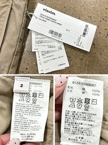 Visvim 24SS Field Chino Pants Distressed
