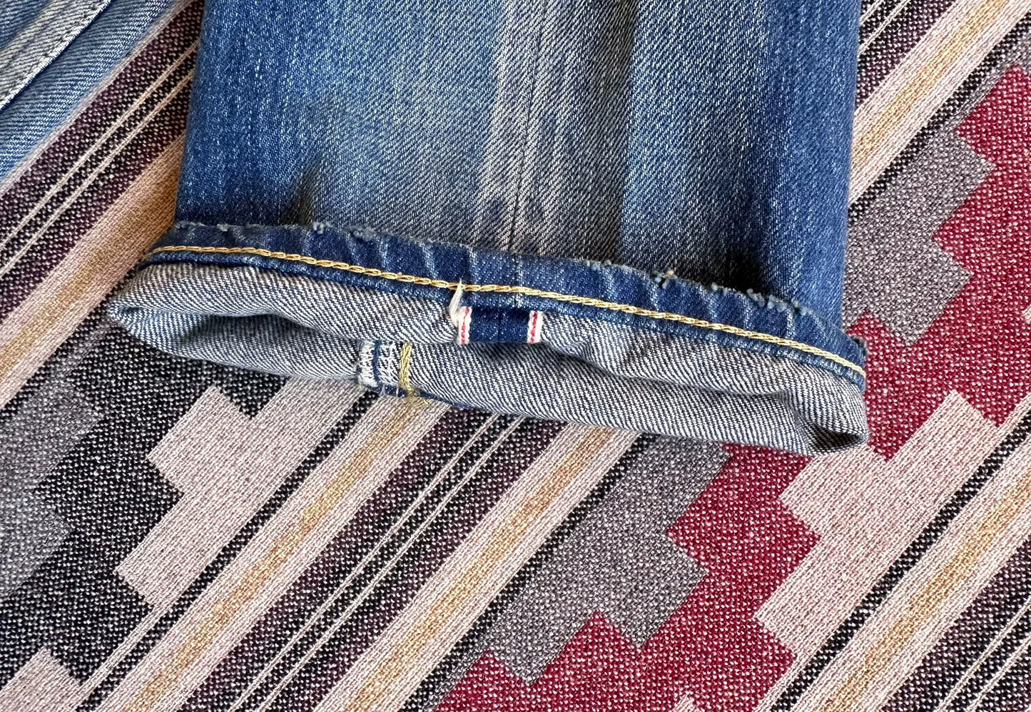 fdmtl slim fit selvage denim jeans