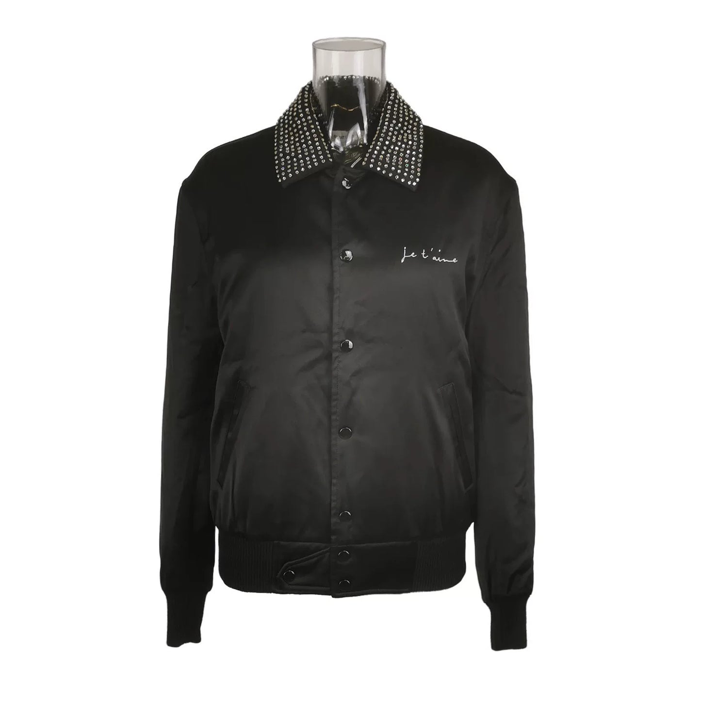Saint Laurent Black Studded Collar Jacket