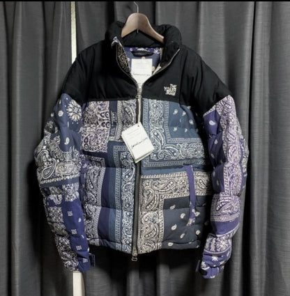 classic paisley down jacket with tags