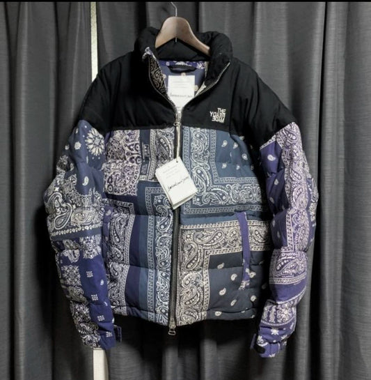 classic paisley down jacket with tags