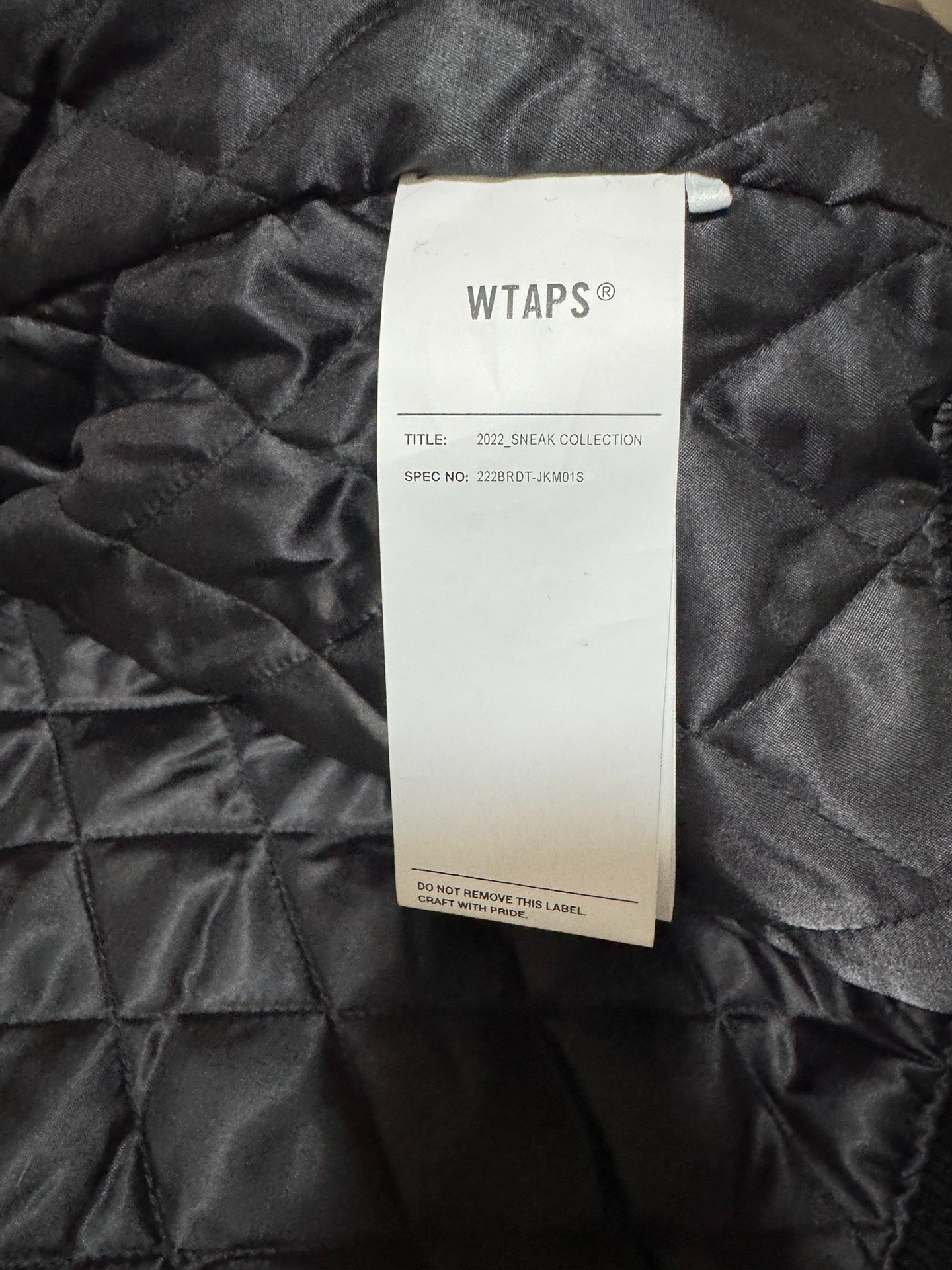 WTAPS 22AW Leather Sleeve Baseball Jacket