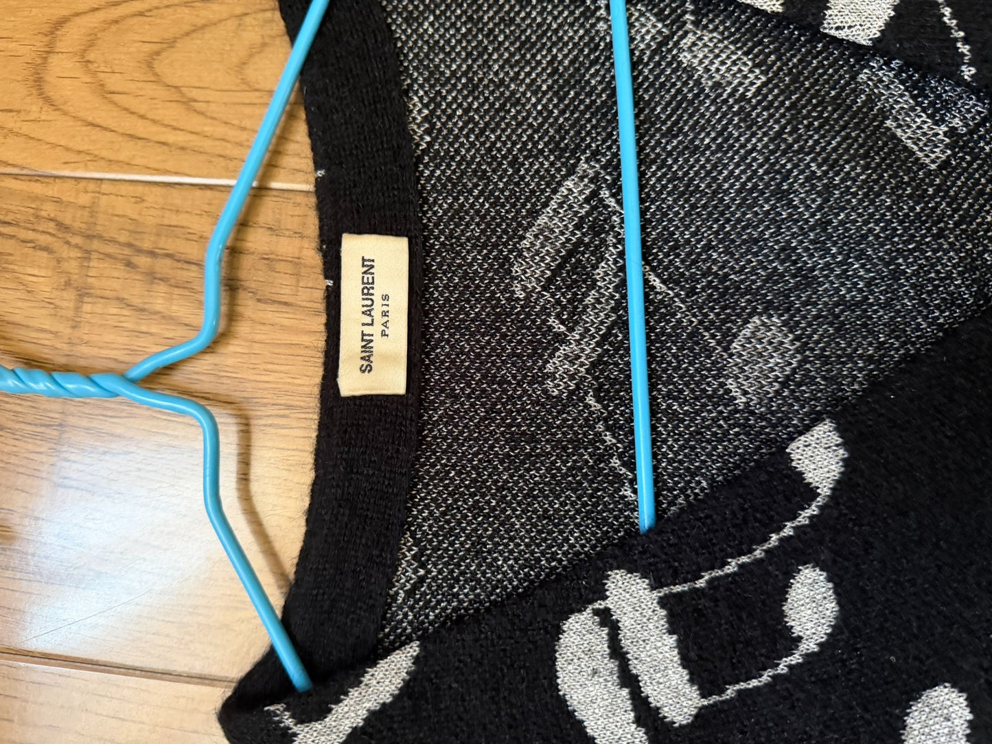 YSL Black Music Note Cardigan M