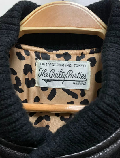 Wacko Maria Leather Baseball Jacket with Lining