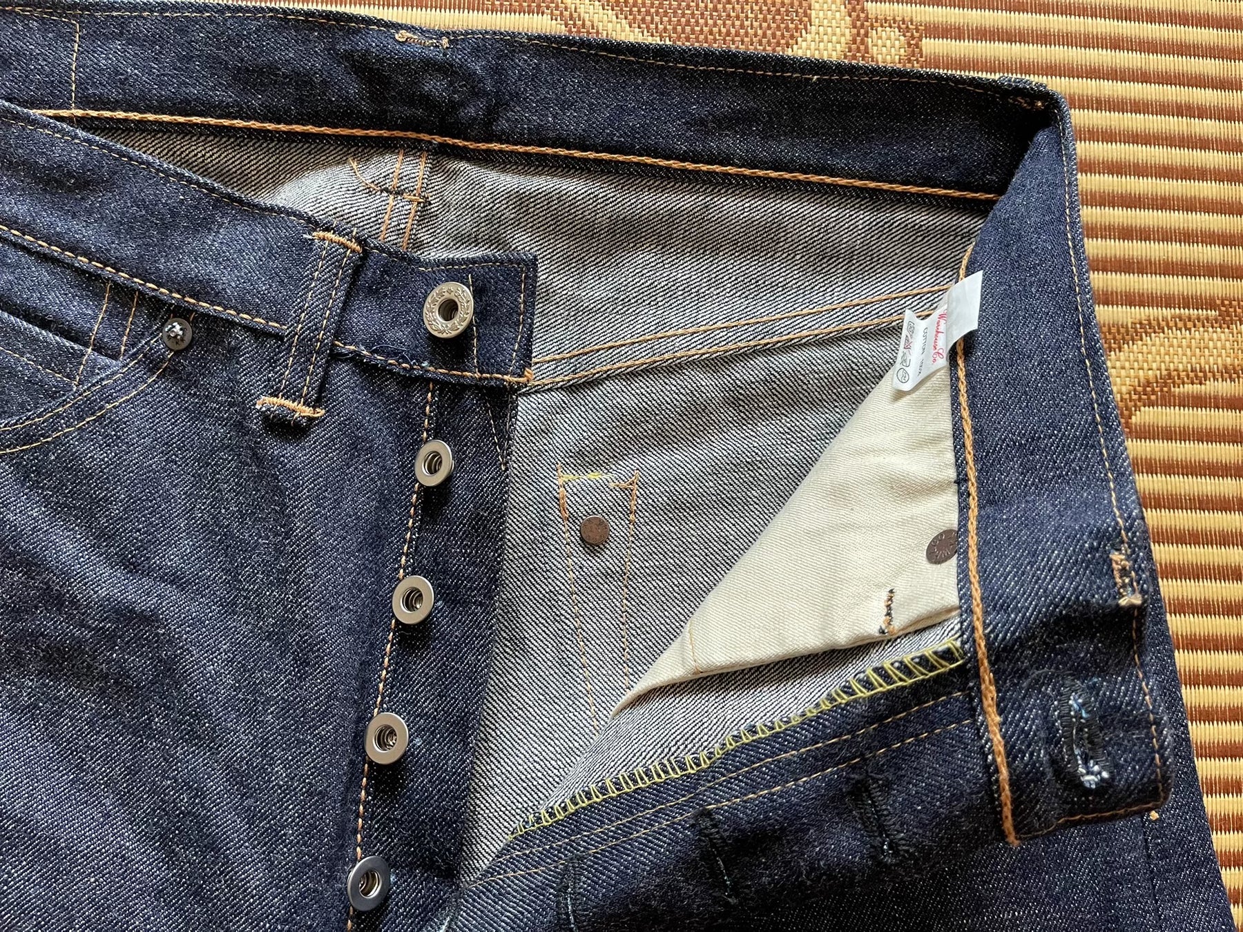 Warehouse 1001xx Raw Denim Jeans