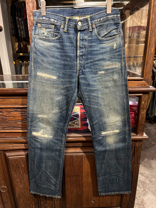 RRL Vintage Distressed Denim Jeans