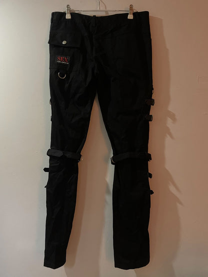 black bondage low-rise pants by Dolce&Gabbana