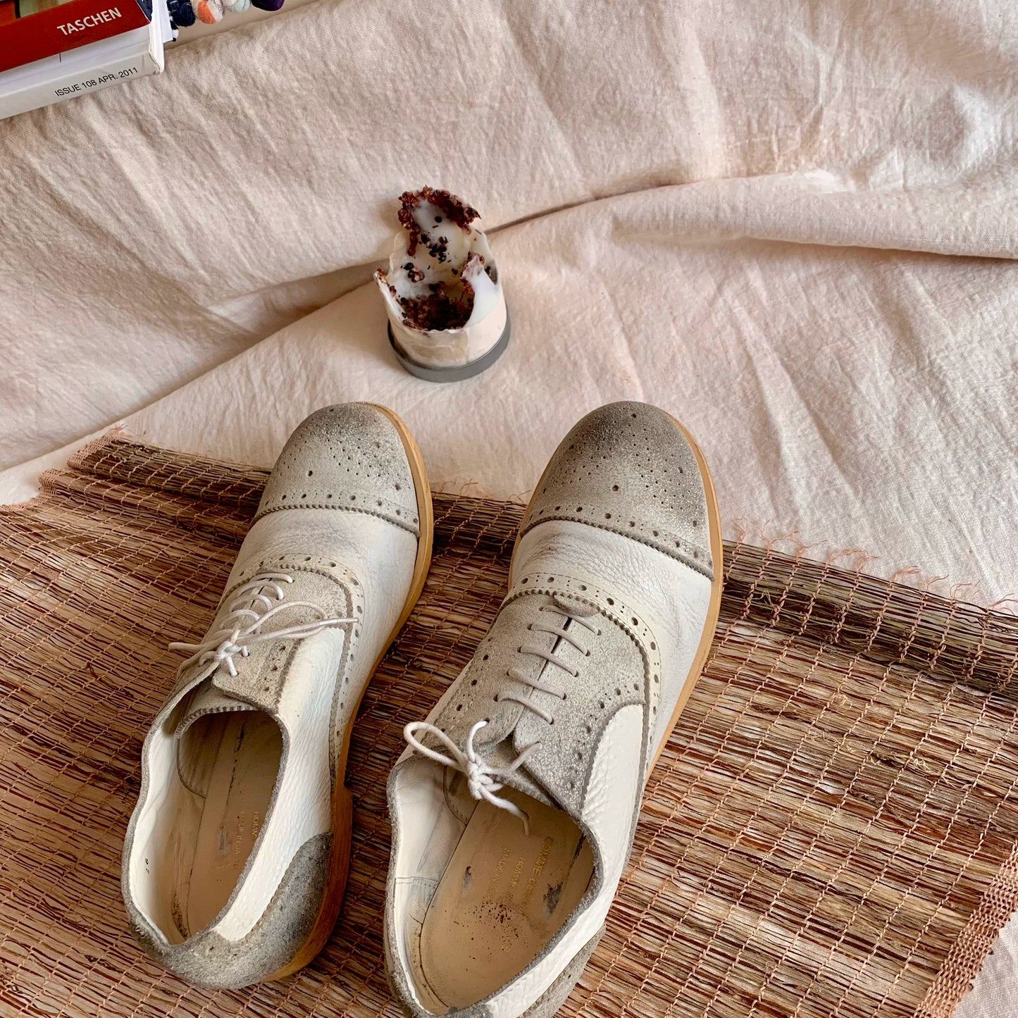 Comme des Garcons 90s Distressed Suede Leather Shoes