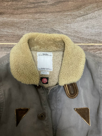 Visvim Deckhand Gray Fur Collar Jacket