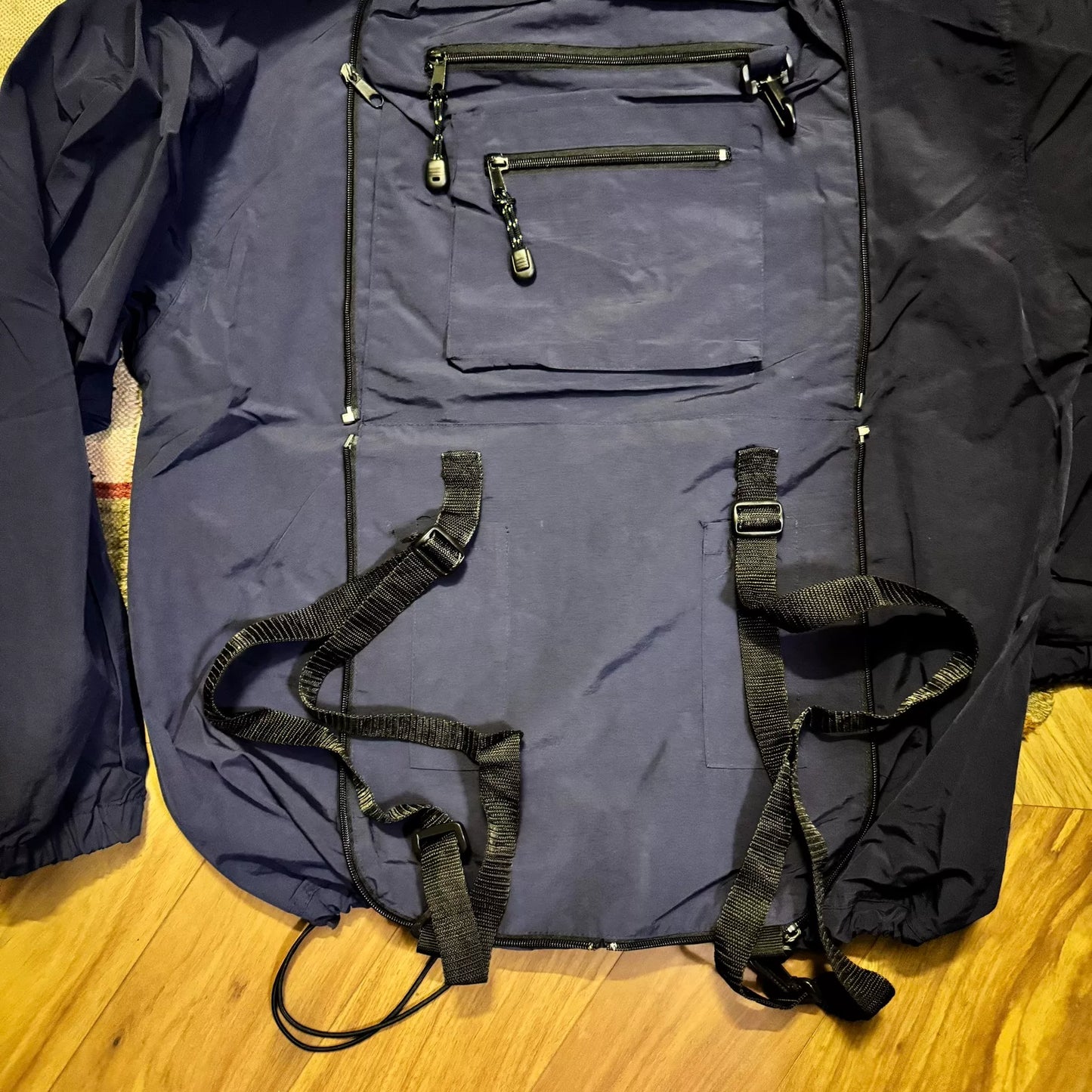 90s vintage Multi-Pocket Outdoor Hoodie