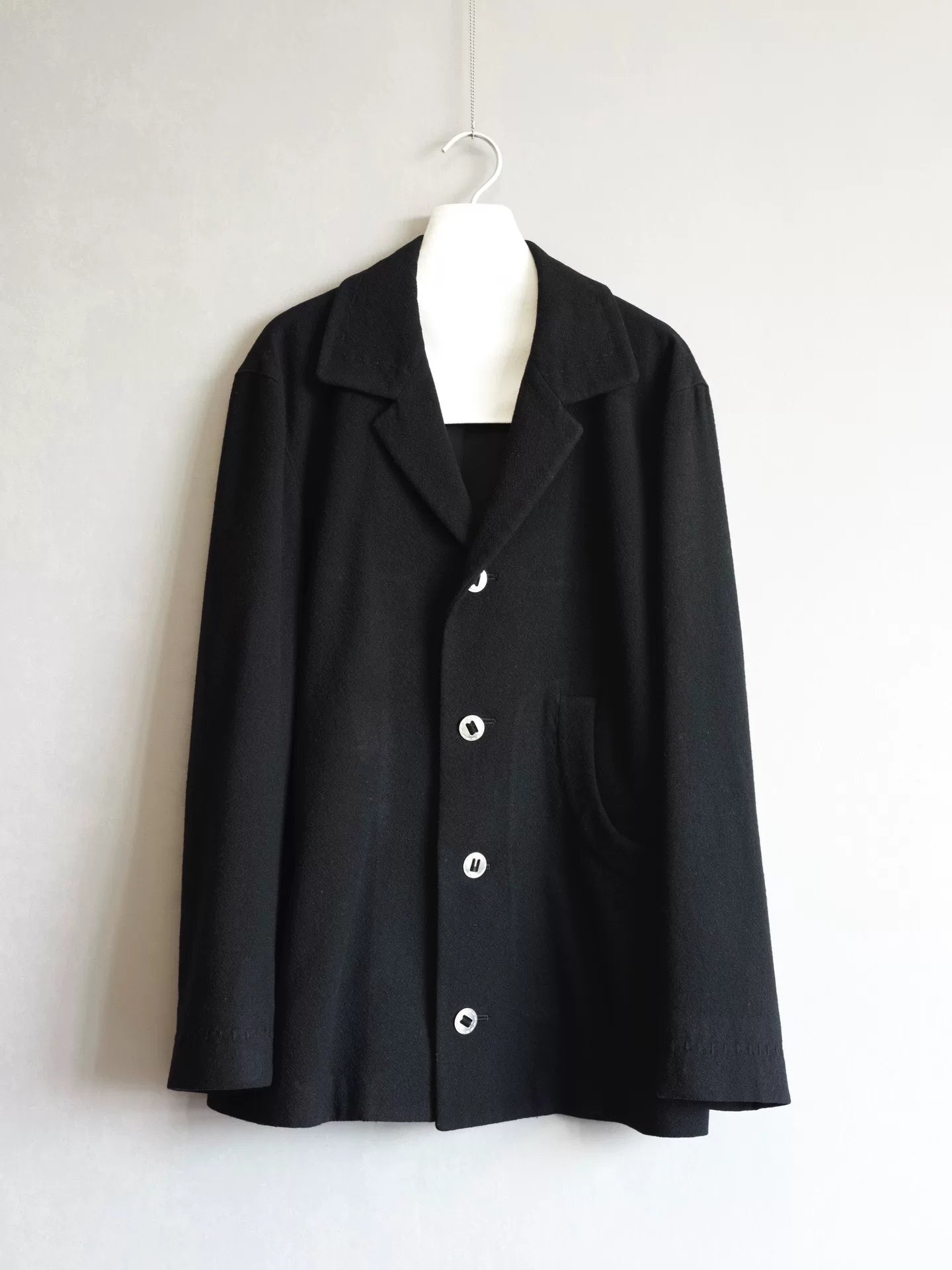 Yohji Yamamoto Silver Button Black Coat
