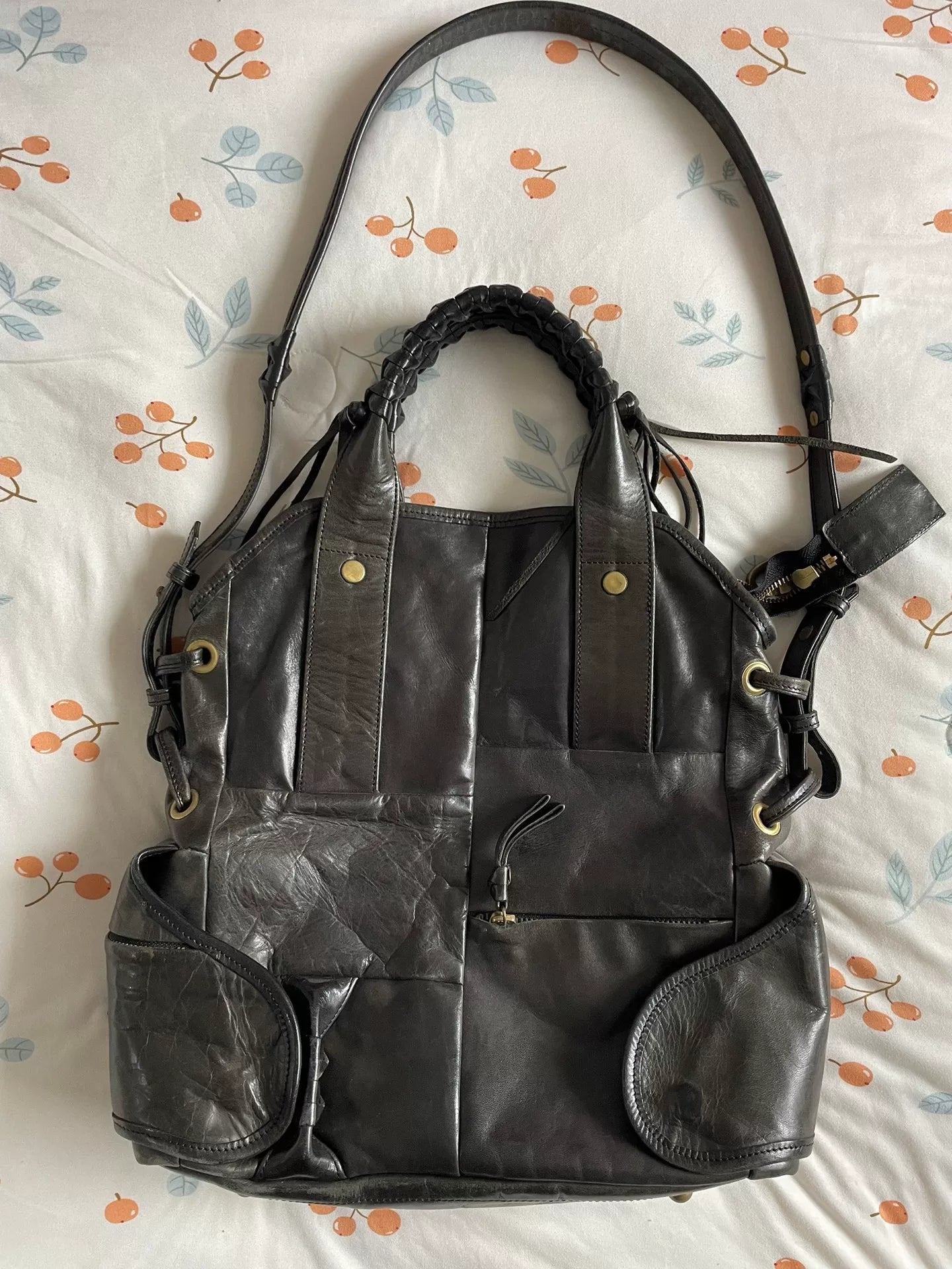 corneliani leather handbag crossbody bag