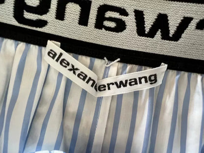 Alexander Wang Striped Letter Shorts