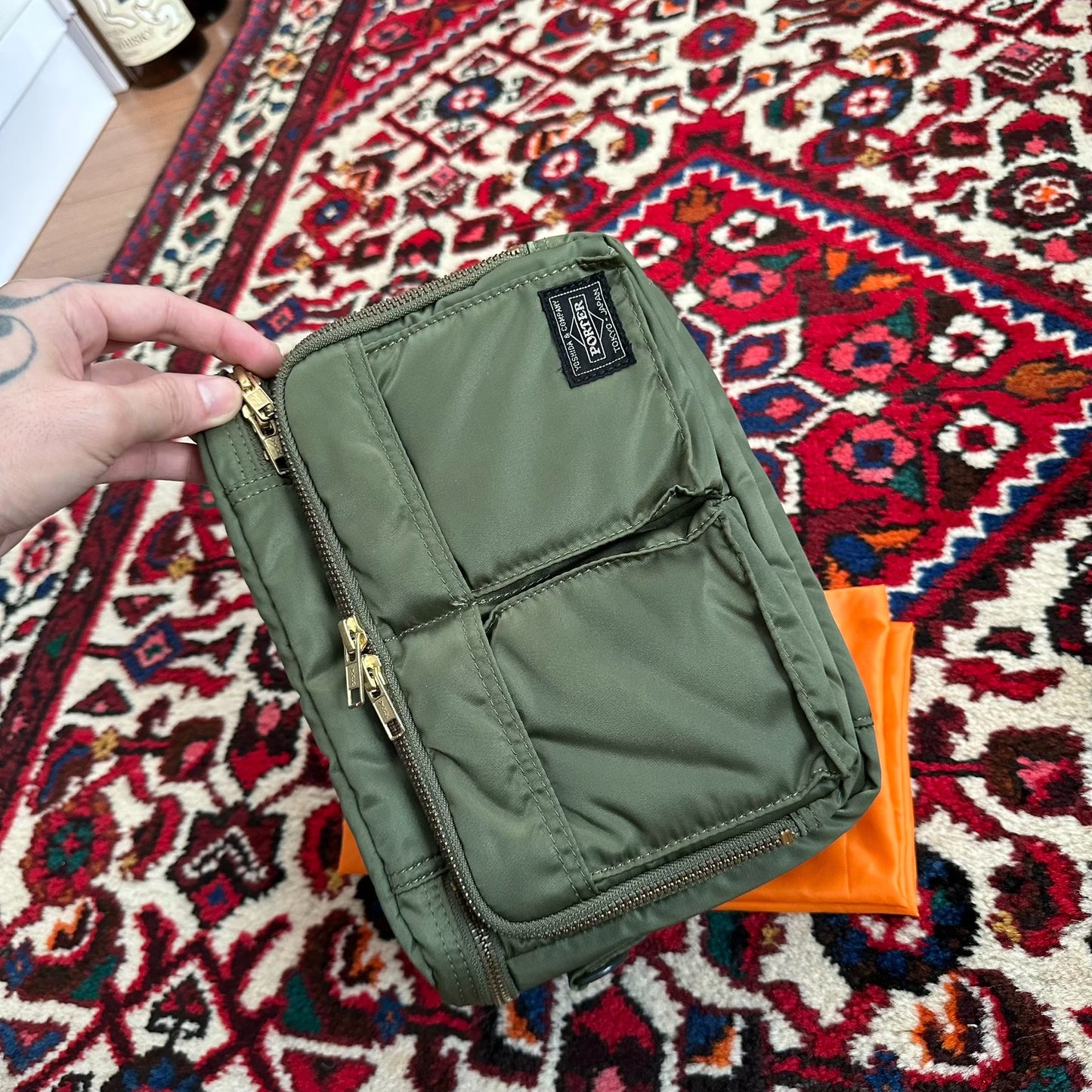 porter tanker camera bag in green