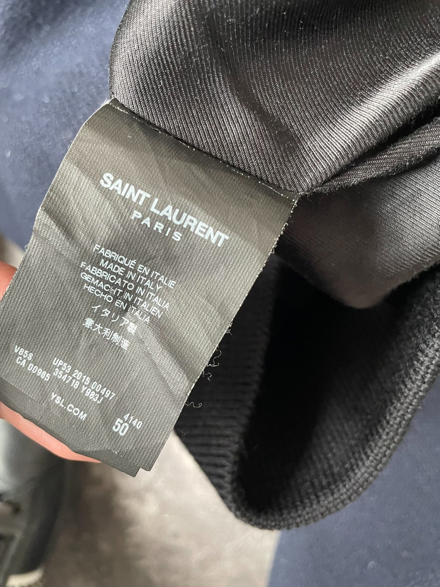 Saint Laurent Navy Varsity Wool Jacket
