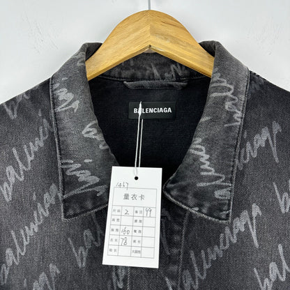 Balenciaga Oversized Denim Jacket with Logo