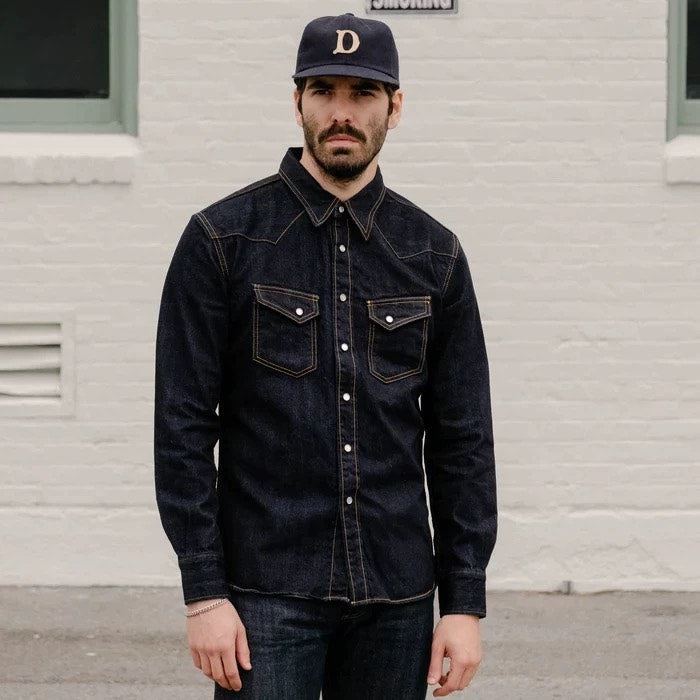 THE FLAT HEAD Classic Workwear Denim Shirt