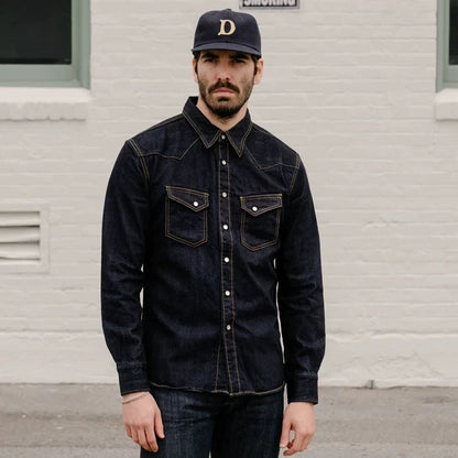 THE FLAT HEAD Classic Workwear Denim Shirt