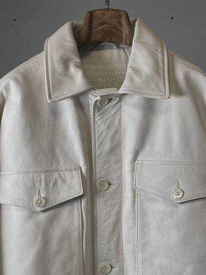 oversized leather coat by Maison Martin Margiela