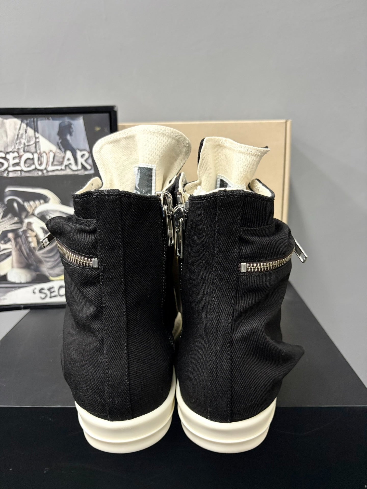 Rick Owens 26SS High-Top Canvas Shoes