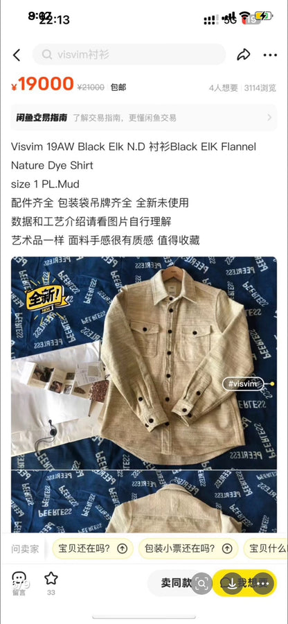 visvim lhamo shirt in dark indigo