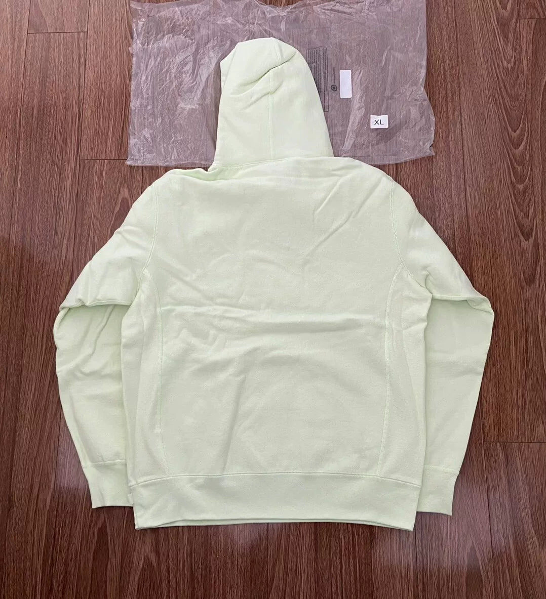 supreme pale lime box logo hooded sweatshirt
