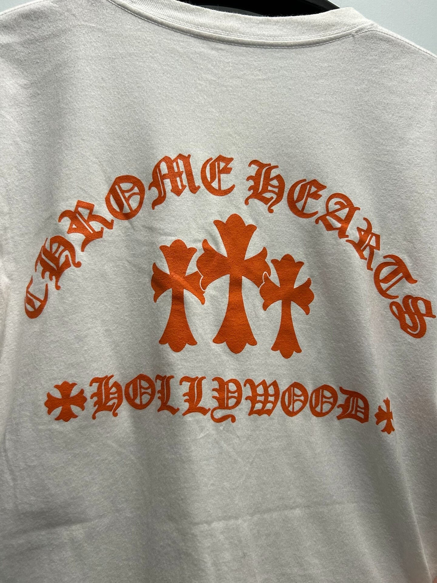 chrome hearts orange cross short sleeve shirt