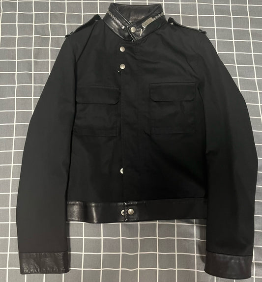 Saint Laurent Paris Leather Accent Jacket