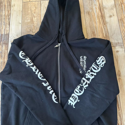 Chrome Hearts Black Sword Zip Hoodie