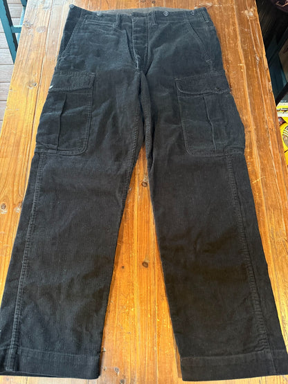 RRL Black Corduroy Work Pants