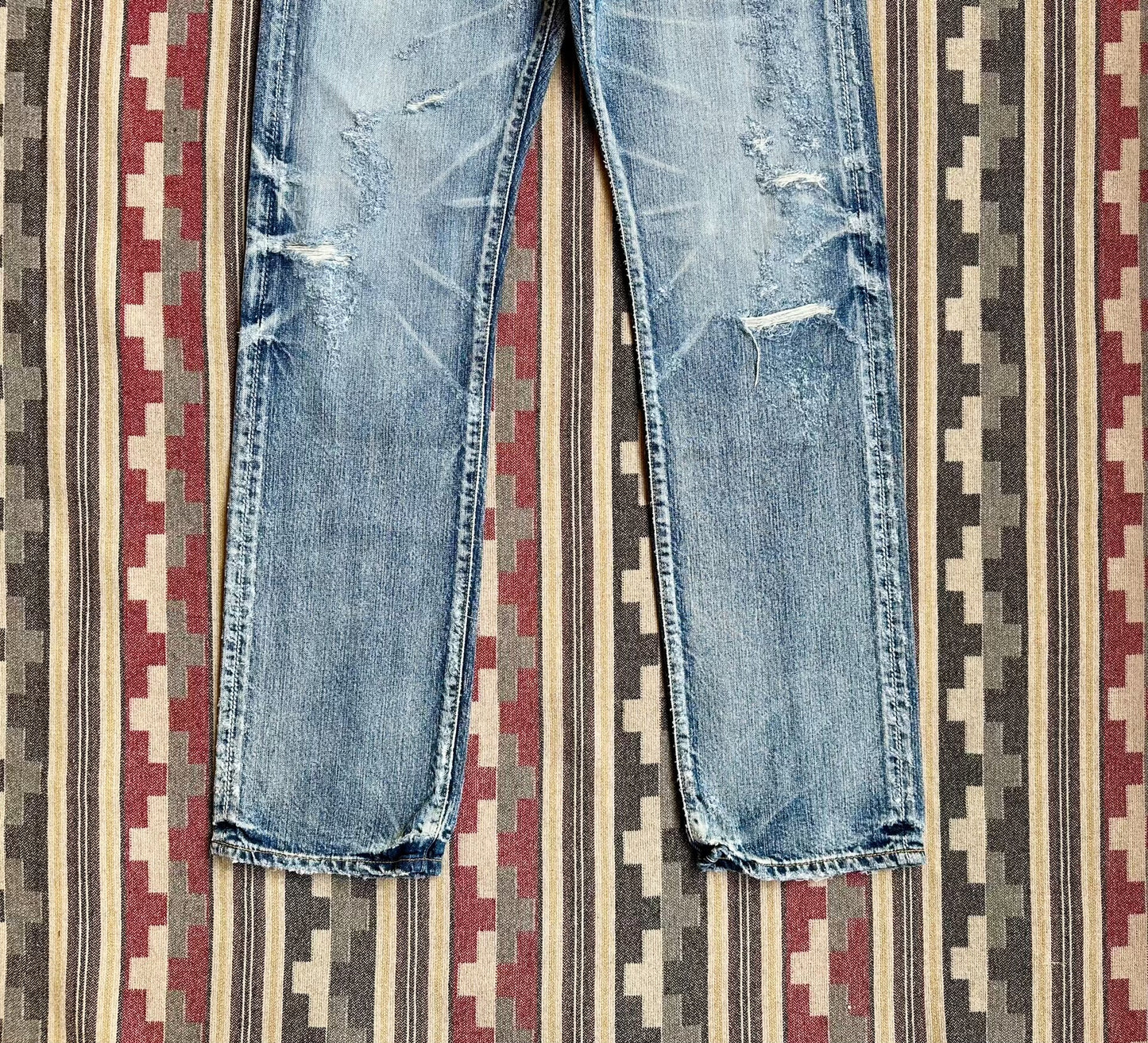 distressed blue denim jeans by Prps