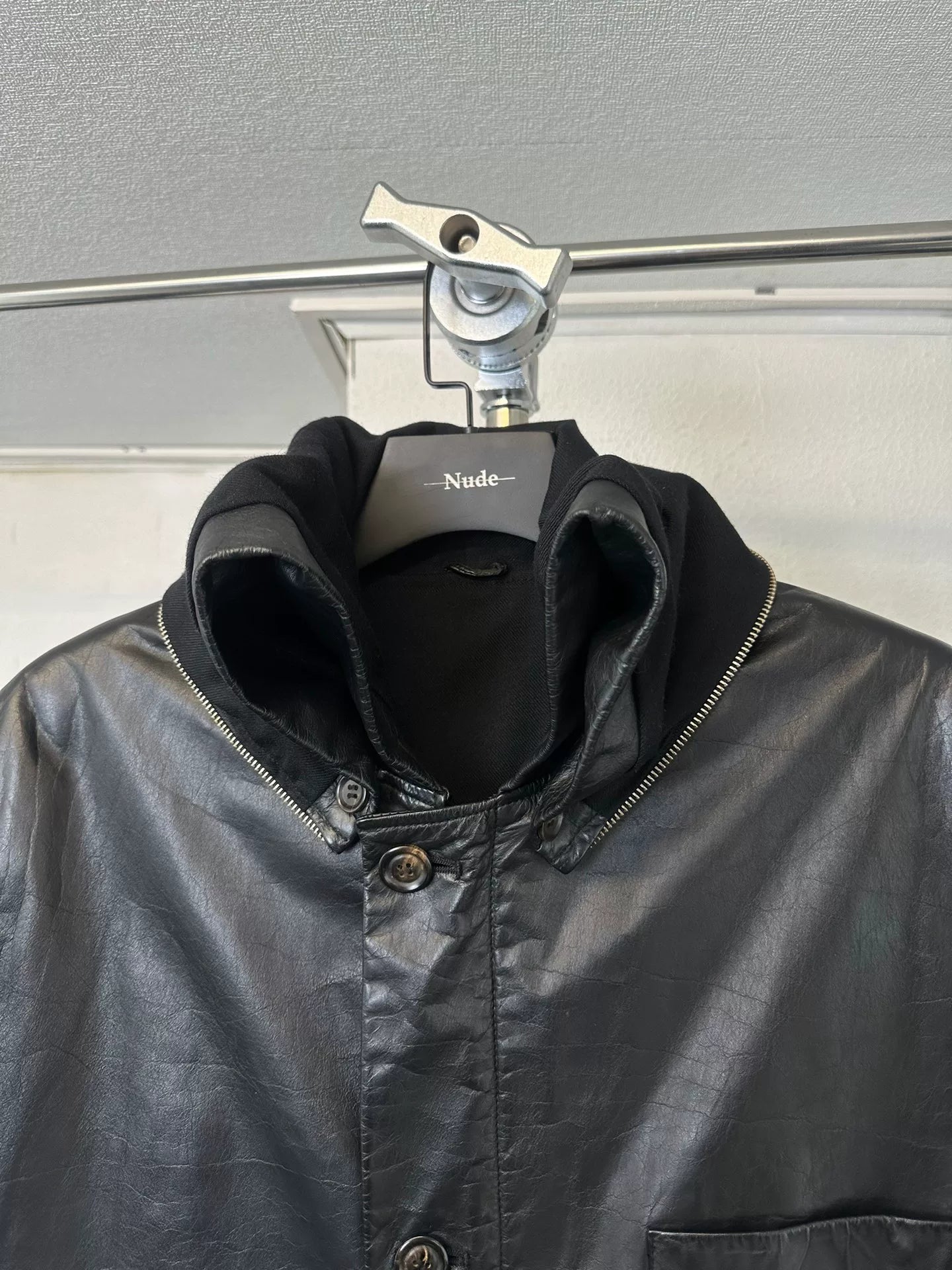 Yohji Yamamoto Men's Leather Parka Coat