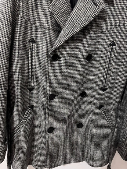 Saint Laurent Double-Breasted Check Coat