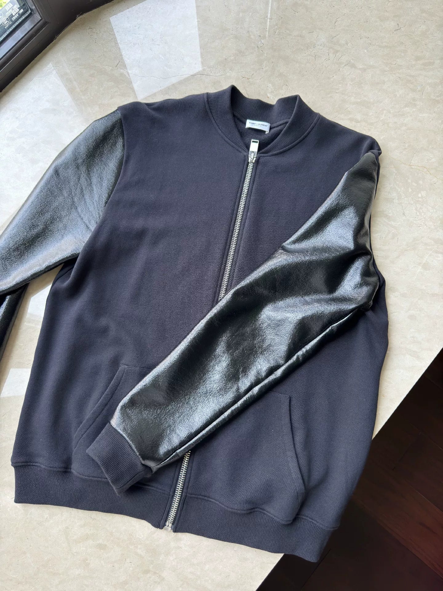 YSL Men's Patchwork Baseball Jacket