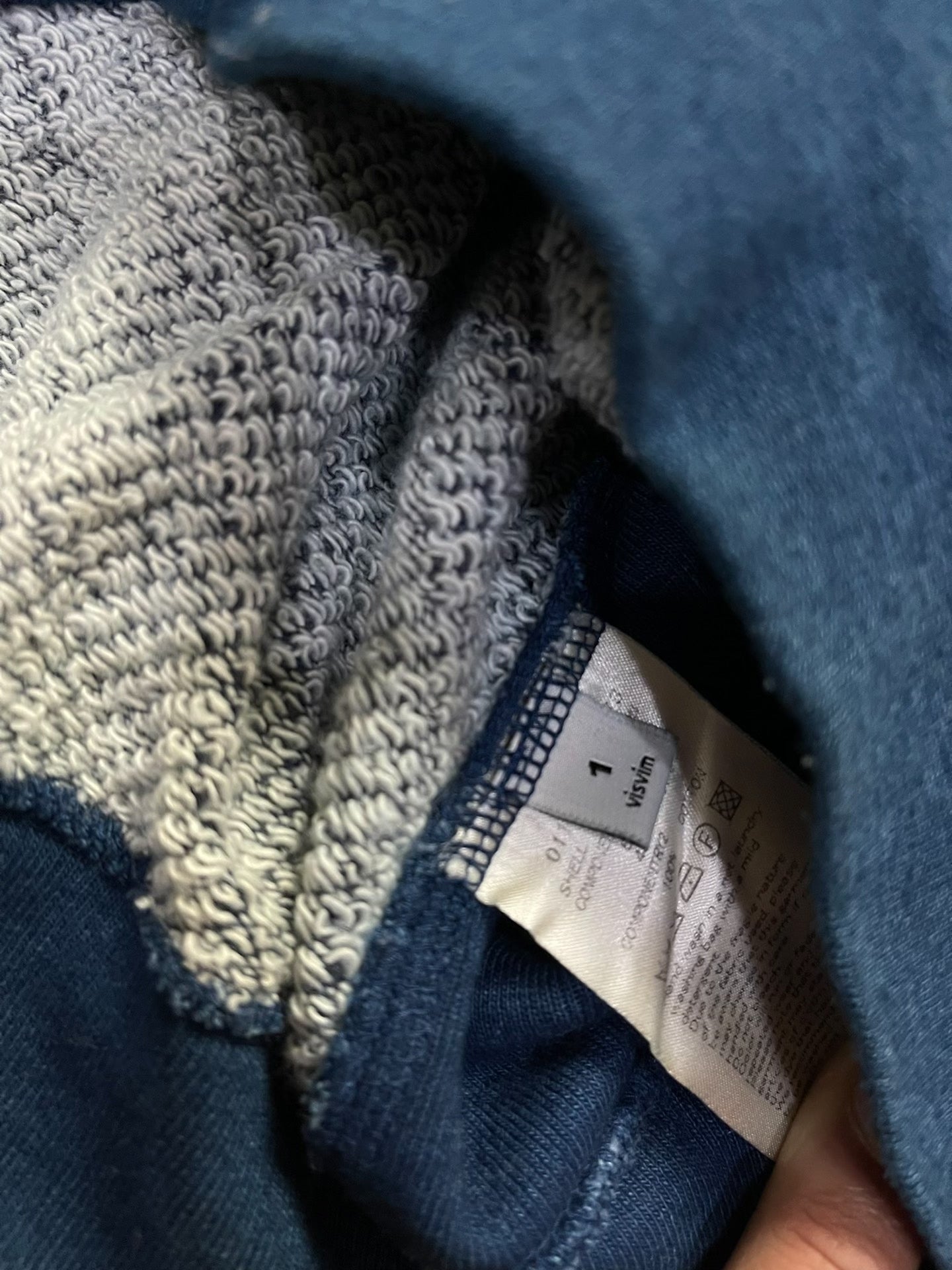 visvim indigo sweatshirt