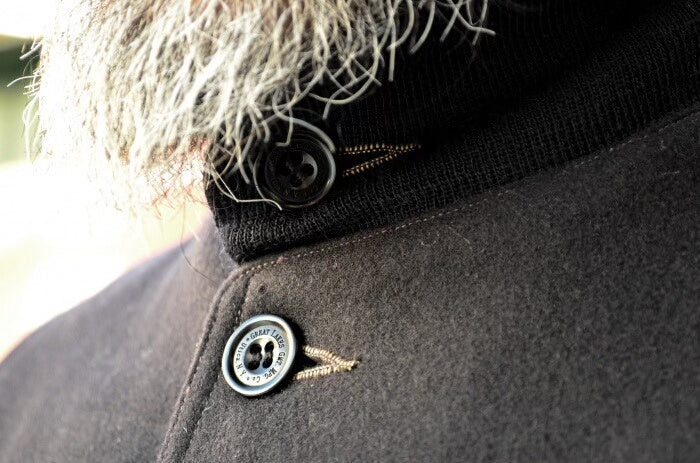 freewheelers A-1 wool coat in black