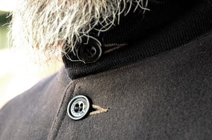 freewheelers A-1 wool coat in black