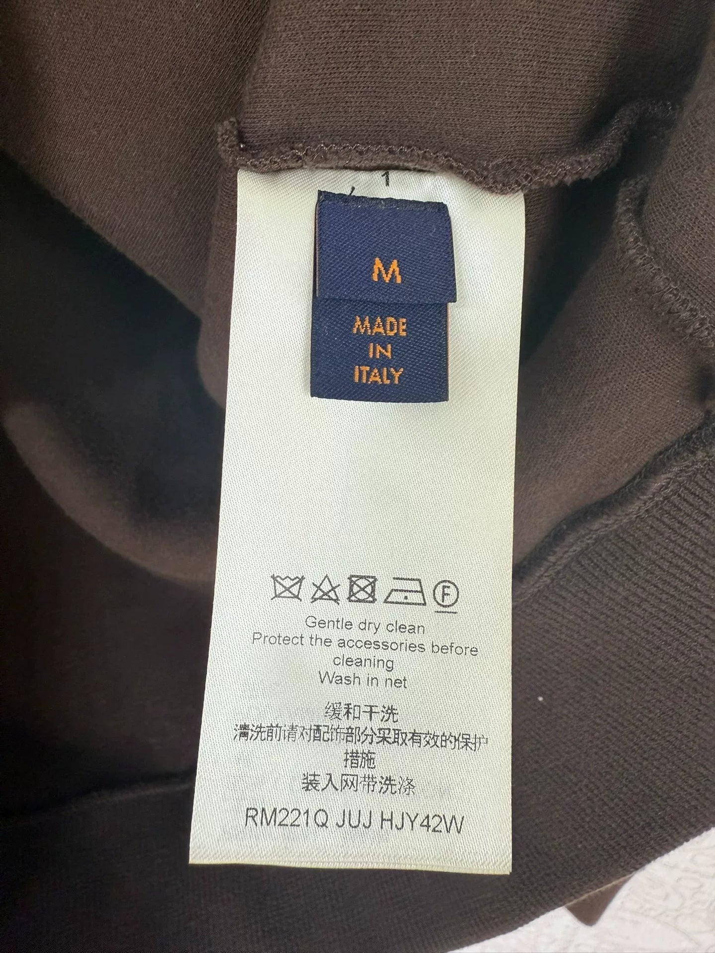 louis vuitton brown oversized hoodie with pin