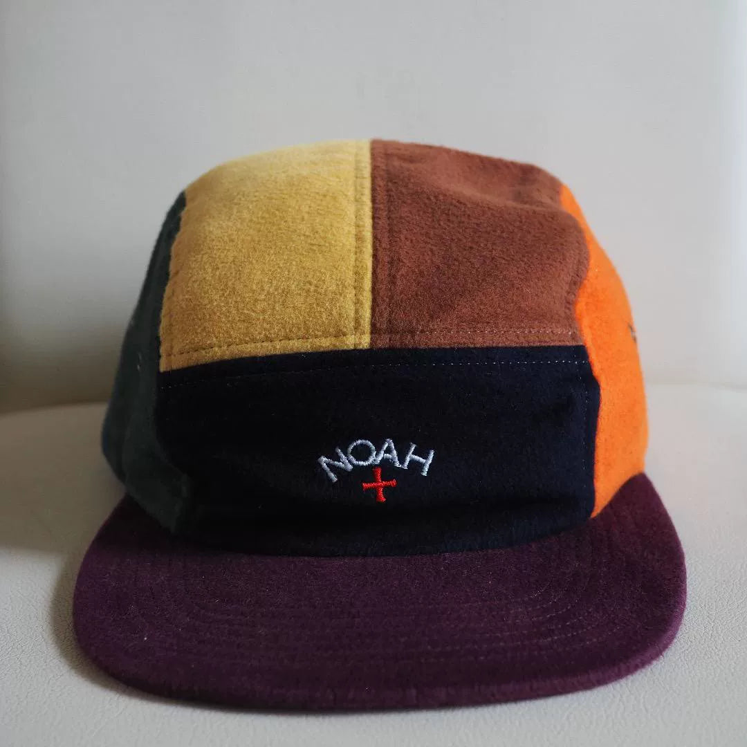 noah multicolor camp cap with leather strap