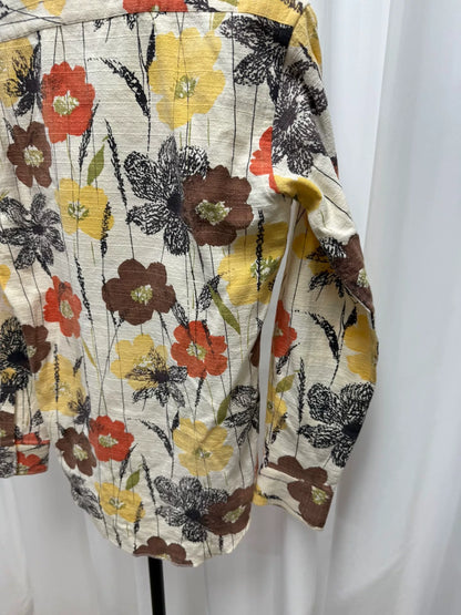 floral canvas shirt size M