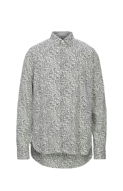 saint laurent tiger print long sleeve shirt