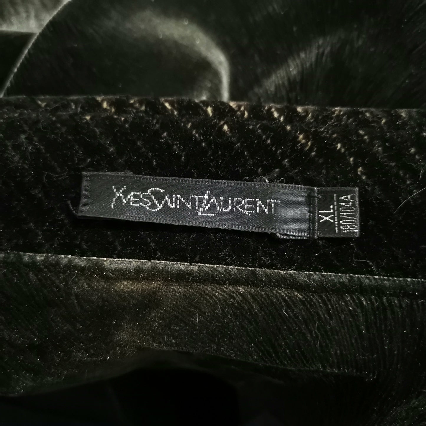 Yves Saint Laurent Black Velvet Bomber Jacket