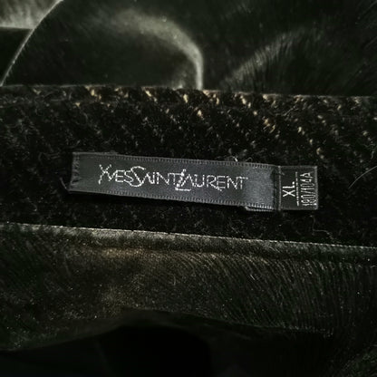 Yves Saint Laurent Black Velvet Bomber Jacket