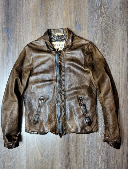 Giorgio Brato Vintage Distressed Leather Jacket