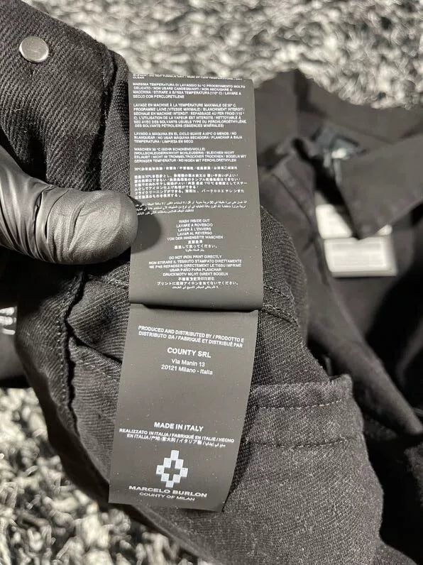 marcelo burlon printed denim jacket