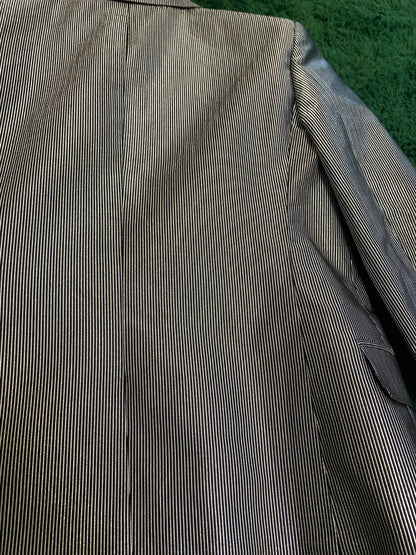 Saint Laurent Paris Gray Pinstripe Blazer